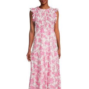 Shirred Mid - Maxi floral dress